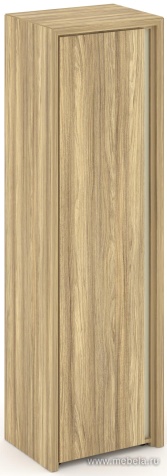 Офисный шкаф высокий узкий левый (высокий фасад ЛДСП)