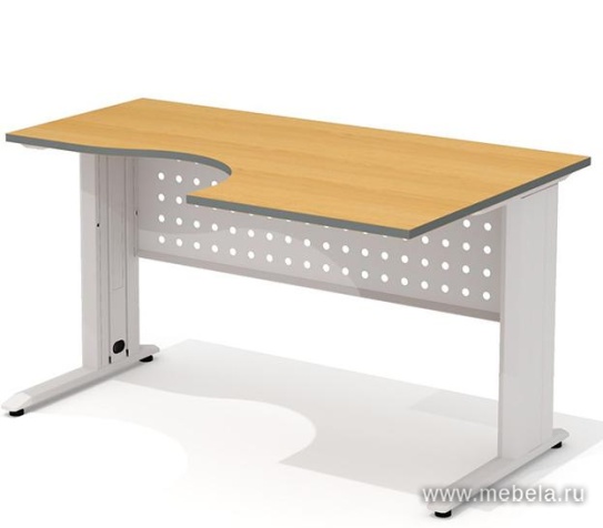 Стол рабочий эргономичный, на металлокаркасе