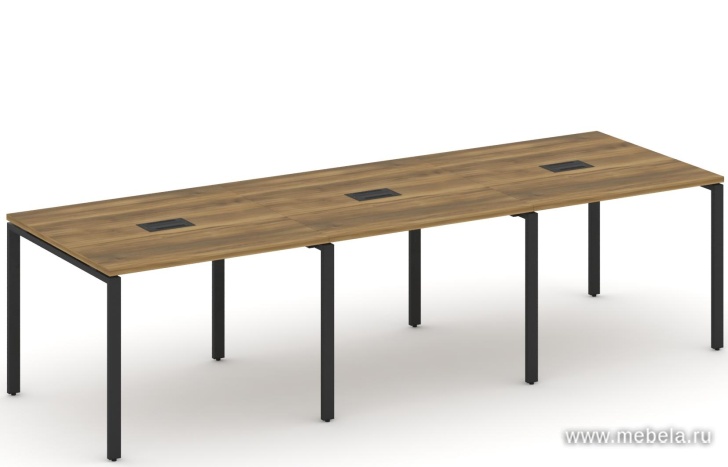 Стол для переговоров на металлокаркасе (3 столешницы)