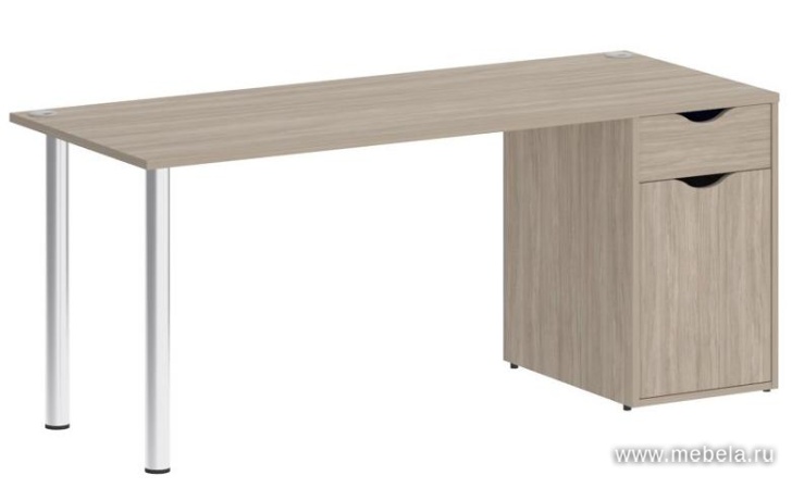 Стол компьютерный на металлокаркасе с тумбой