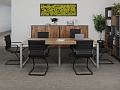 Стол переговорный на П-образных опорах 40х40