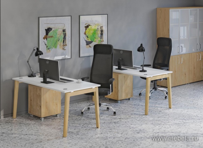 Офисный шкаф средний широкий с белым стеклом в раме