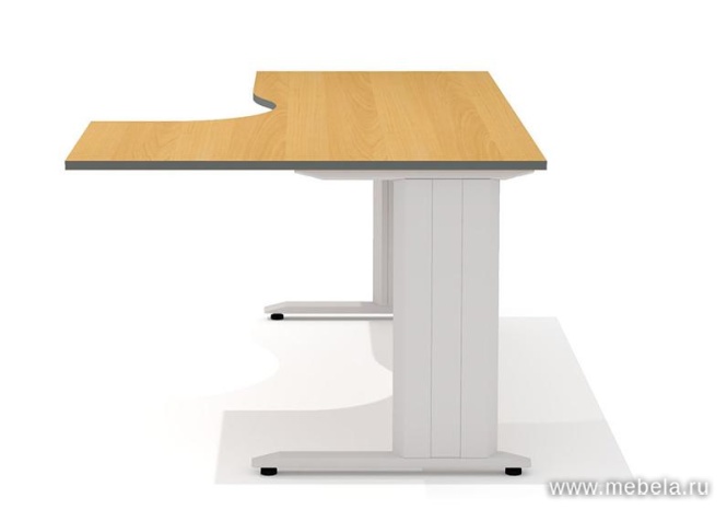 Стол рабочий  эргономичный, на металлокаркасе