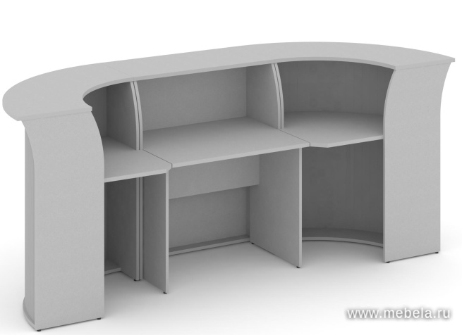 Стойка ресепшн, комплект №3 (радиусный элемент - ролета)