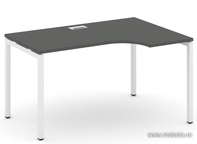 Стол рабочий эргономичный на П-образных опорах 40х40 (Левый/Правый)