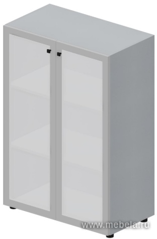 Офисный шкаф для документов (матовое стекло в раме)