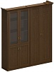 Офисный шкаф высокий комбинированный с гардеробом