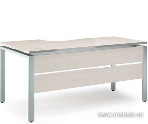 Стол на металлокаркасе письменный эргономичный с царгой (правый)