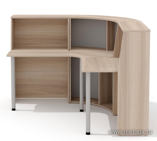 Стойка ресепшн, угловая с опорами