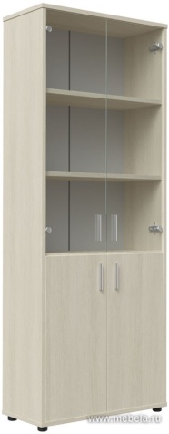 Офисный шкаф для бумаг со стеклом