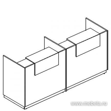 Стойка ресепшн с промежуточной опорой