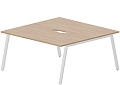 Составной Стол на 2 рабочих места (2 эргономичных выреза)