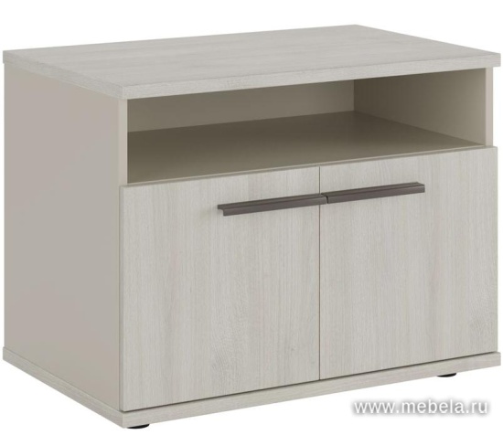 Офисная тумба для оргтехники, с нишей и распашными дверцами