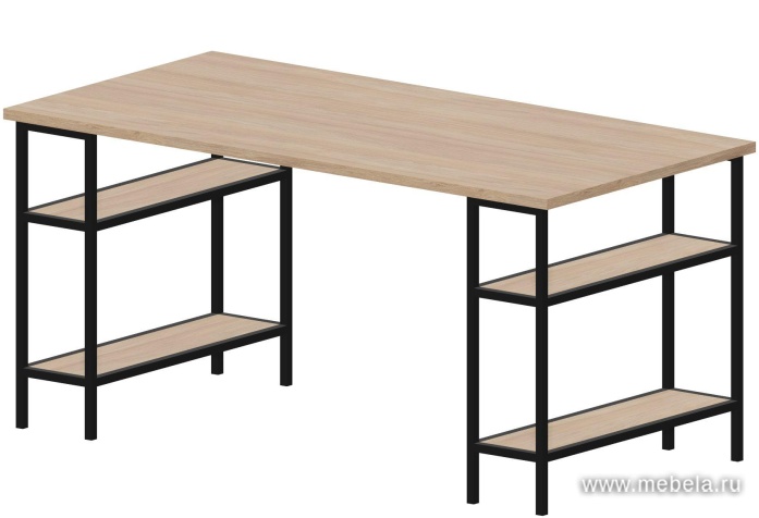 Стол рабочий на металлокаркасе с открытыми полками