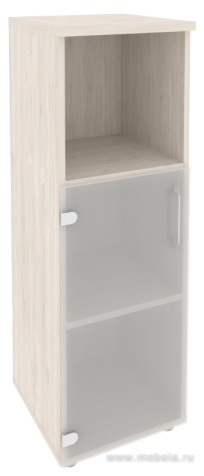 Офисный шкаф средний узкий лев./прав. (1 низкий фасад стекло)