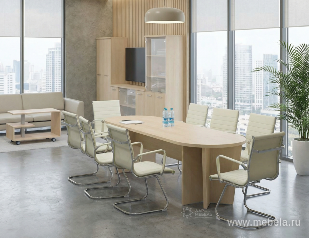 Брифинг для криволинейного стола (опора КО-1 в комплекте)