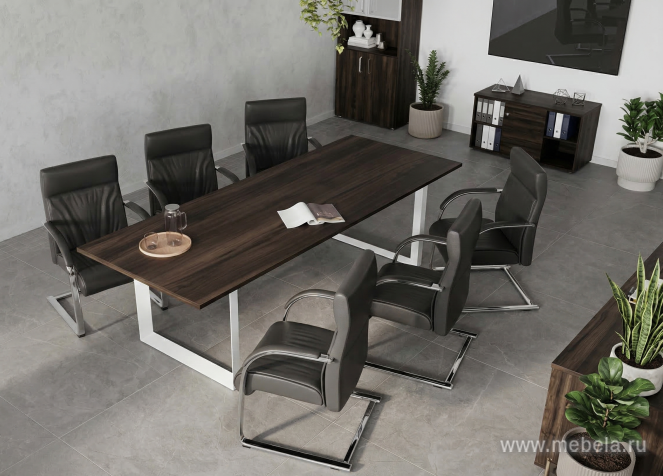 Стол руководителя на О-образном металлокаркасе