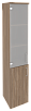 Офисный шкаф высокий узкий стекло левый / правый
