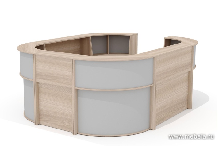 Стойка ресепшн, угловая с опорами