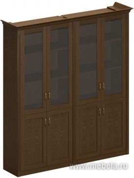 Офисный шкаф высокий со стеклом