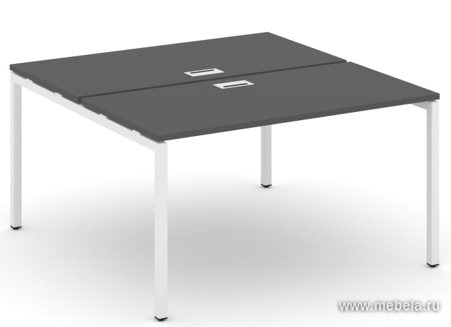 Рабочая станция двухсторонняя на П-образных опорах 40х40