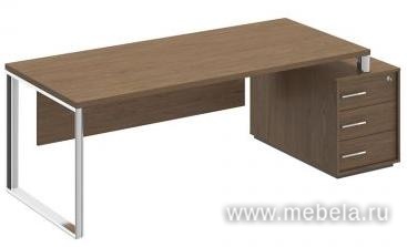 Стол руководителя на опорной тумбе правый/левый