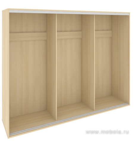Низкий корпус шкафа-купе + трэк (3-х секционный)