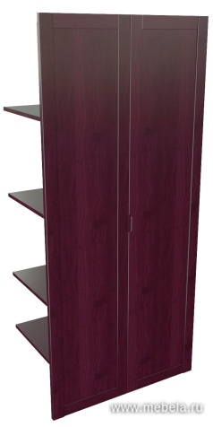 Наполнение двустворчатого шкафа с полками / вешалкой