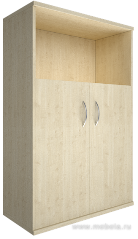 Офисный шкаф средний широкий (2 низкие двери ЛДСП)