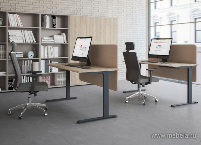 Стол письменный 100 на каркасе МL (2 скоса)