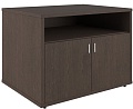 Офисная тумба для оргтехники, с нишей и распашными дверцами