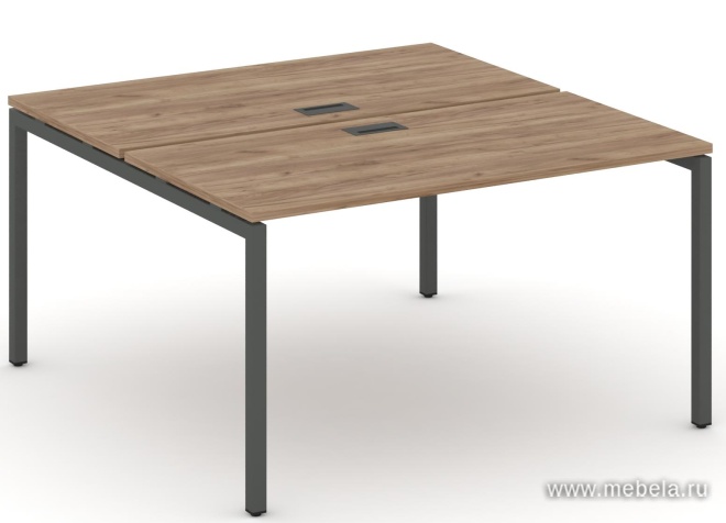 Рабочая станция двухсторонняя на П-образных опорах 40х40