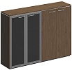 Офисный шкаф для документов комбинированный (стекло+закрытый)
