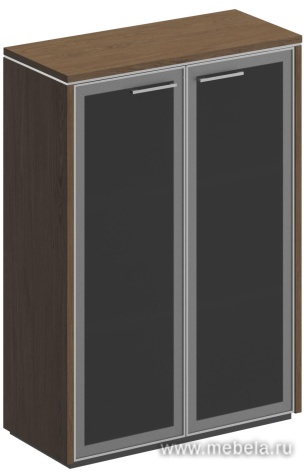 Офисный шкаф для документов средний со стеклянными дверями