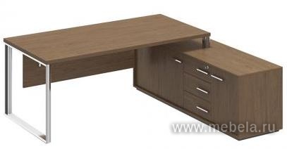 Стол руководителя на опорной тумбе правый/левый