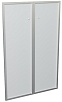 Комплект средних стеклянных дверей (аллюм. рама)