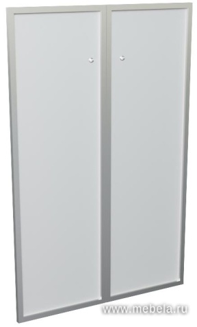 Комплект средних стеклянных дверей (аллюм. рама)