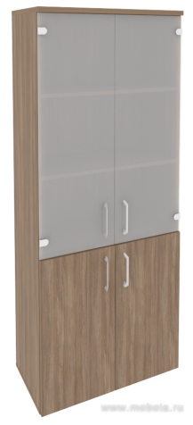 Офисный шкаф высокий широкий со стеклом