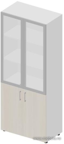 Офисный шкаф для документов (матовое стекло в раме)