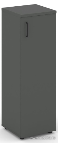 Офисный шкаф средний узкий левый / правый (1 средний фасад, задняя стенка ЛДСП)