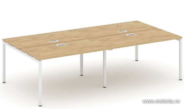 Рабочая станция двухсторонняя на П-образных опорах 40х40