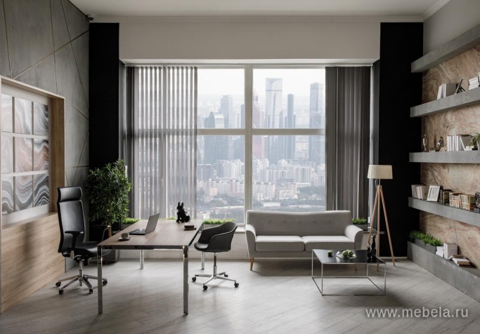 Офисный шкаф низкий (хром)