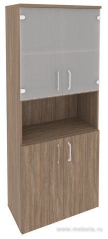 Офисный шкаф высокий широкий со стеклом