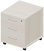 Тумба мобильная (3 ящика, стандартные колёсные опоры, с ручками)