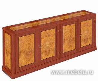 Офисный шкаф низкий с 4 дверц.