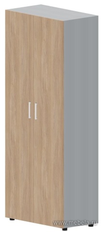 Офисный шкаф для одежды (1 полка+вешалка, ручки - хром)