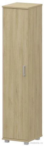 Офисный шкаф узкий высокий закрытый 1 дверь (ЛДСП)