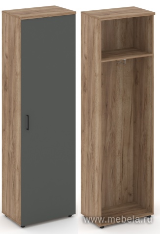 Гардероб узкий неглубокий универсальный, задняя стенка ЛДСП