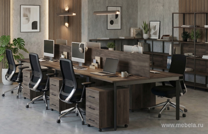 Бенч-система на 2 места на металлокаркасе, опоры 90гр							