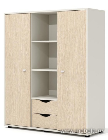 Стеллаж с раздвижными дверками (каркас беж)